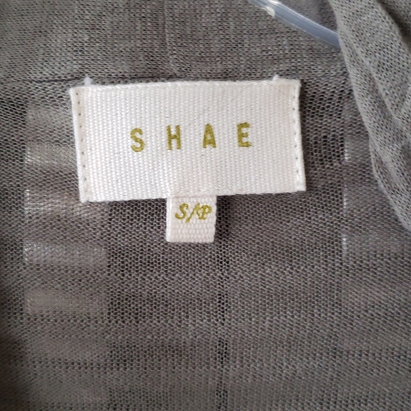 Shae moss green burnout side zip sweater. Sz small - Picture 2 of 8